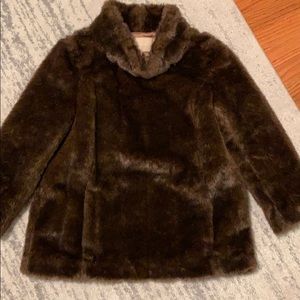 Faux fur pullover